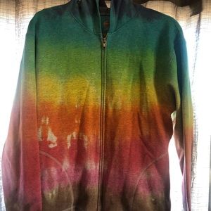 Tie dye zip up hoodie